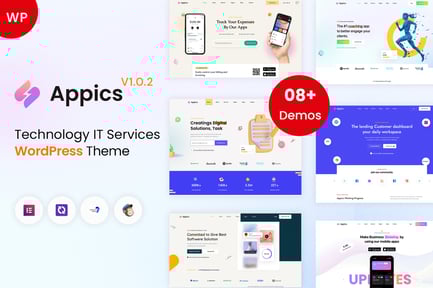 Appics - app landing page WordPress Theme