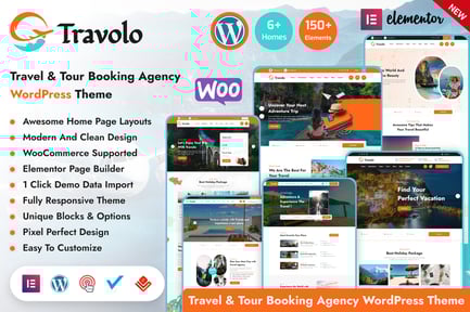 Travolo - Travel & Tour Booking WordPress Theme