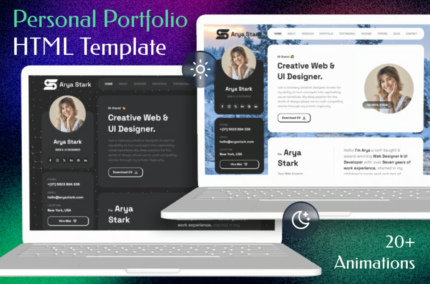 Personal Portfolio CV Resume HTML Template - Arya