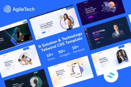 AgileTech - Tailwind CSS Multipurpose IT Solutions
