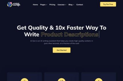 AIlife - AI Content Generator React Template
