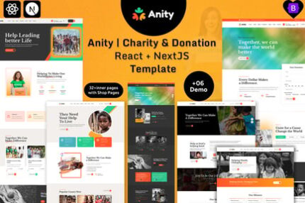 Anity | Charity & Donation React + NextJS Template