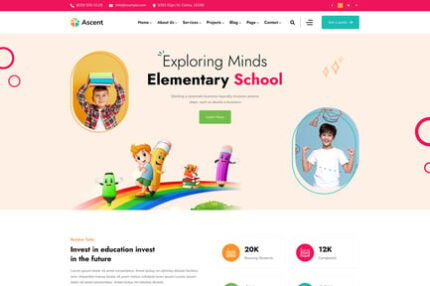 Ascent - Childcare & Kids Education HTML Template