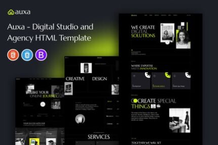 Auxa - Digital Studio and Agency HTML Template