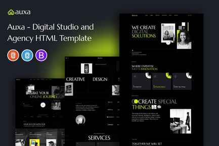 Auxa - Digital Studio and Agency HTML Template