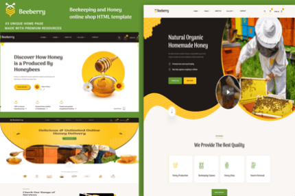 BeeBerry - Beekeeping and honey shop HTML template