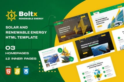 Boltx - Solar and Renewable Energy HTML Template