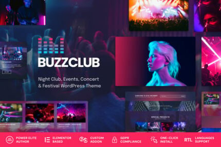 Buzz Club - Night Club DJ & Music WordPress Theme