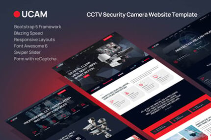 CCTV Security Camera Website Template - Ucam