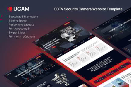 CCTV Security Camera Website Template - Ucam