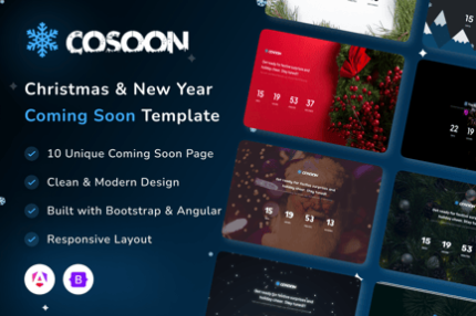 Christmas & New Year Coming Soon Angular - Cosoon