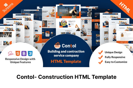 Contol- Construction HTML Template