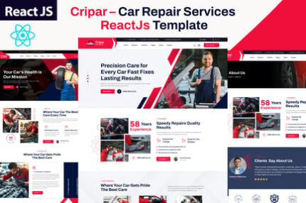 Cripar – Car Repair Services ReactJs Template