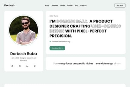 Dorbesh - Personal Portfolio Template