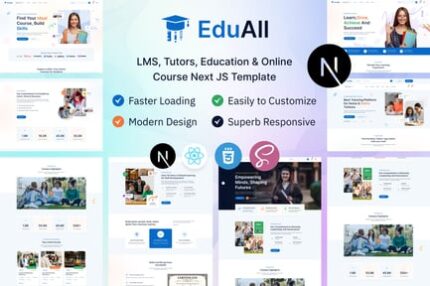 EduAll - Education & LMS Tutors React Next JS
