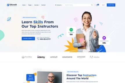 Eduvalt - Online Courses & Education WordPress The