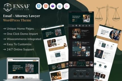Ensaf - Attorney Lawyer WordPress Theme