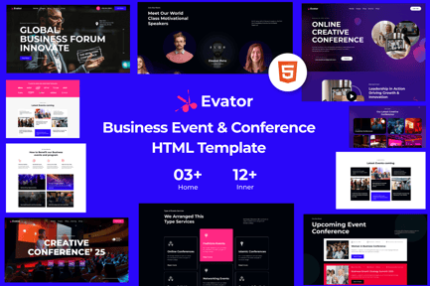 Evator - Event, Conference & Meetup HTML Template