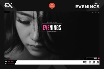 Evenings - Responsive Coming Soon Page