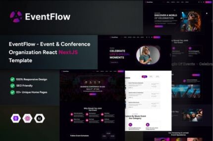 EventFlow - Event Conference React NextJS Template