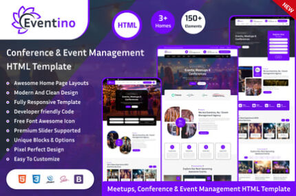 Eventino - Event, Meetup Conference HTML Template