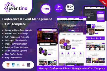 Eventino - Event, Meetup Conference HTML Template