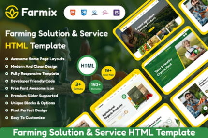 Farmix - Organic Farm & Agriculture HTML Template