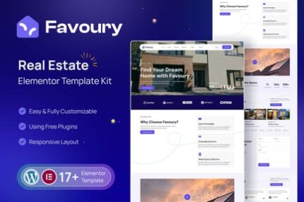 Favoury - Property Agency Elementor Template Kit