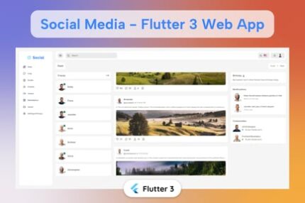 Flutter Social Web App Template