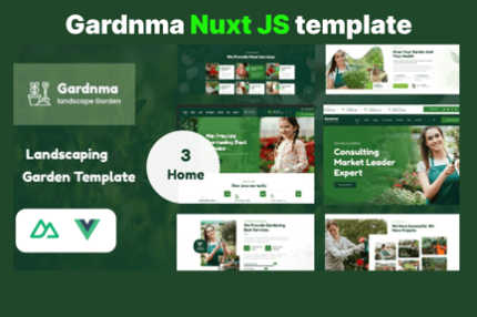 Gardnma - Gardening and Landscaping Nuxt JS Templa