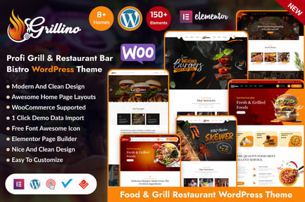 Grillino - Grill & Restaurant WordPress Theme