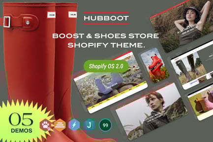 Hubboot - Boost & Shoes Store Shopify Theme OS 2.0