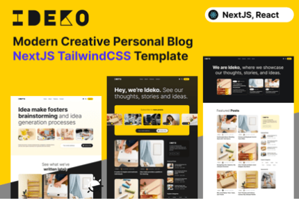 Ideko - Modern Creative Personal Blog NextJS