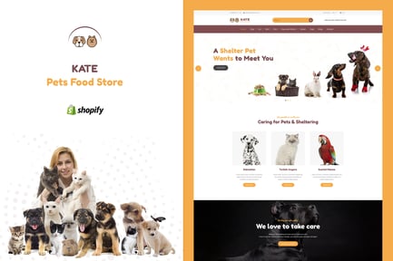 Kate - Dog & Pets Food Store Shopify Theme