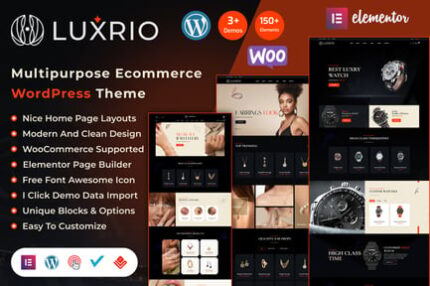 Luxrio – eCommerce Jewellery WordPress Theme