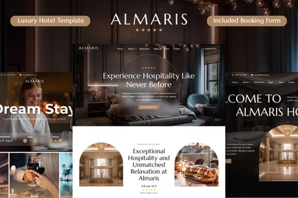 Luxury Hotel Booking Website Template - Almaris