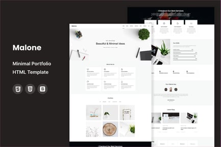 Malone - Minimal Portfolio HTML Template