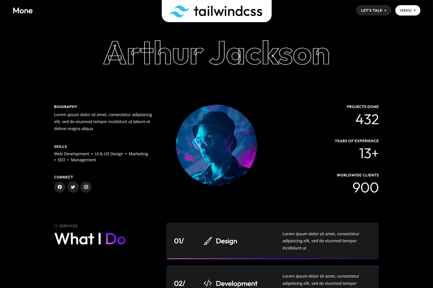 Mone - Tailwind Personal Portfolio Template