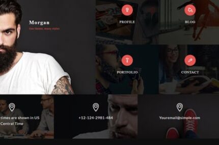 Morgan - Resume vCard and Profile Theme