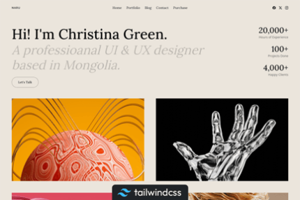 Naru - Tailwind Personal Portfolio Template