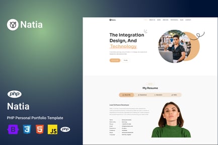 Natia - Personal Portfolio PHP Template