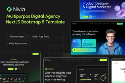 Nivia - Multipurpos Digital Agency React NextJS