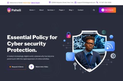 Paheli - Cyber Security React Template