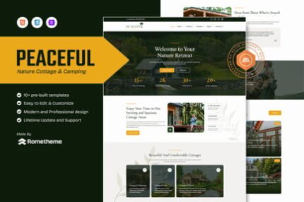 Peaceful - Nature Cottage & Camping HTML Template