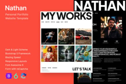 Personal Portfolio Website Template - Nathan