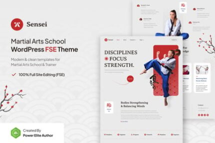 Sensei - Martial Arts Club & Trainer FSE WordPress