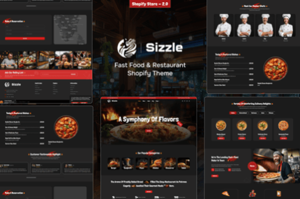 Sizzle - Fast Food & Restaurant Shopify Theme