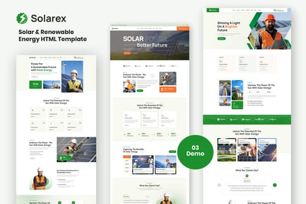 Solarex - Solar & Renewable Energy HTML Template