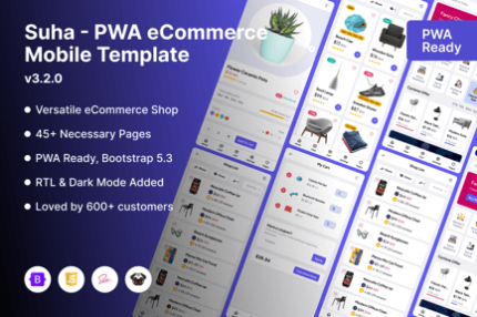 Suha - PWA Ecommerce Mobile