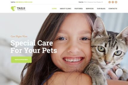 Tails | Veterinary Clinic Pet Care & Animal WP